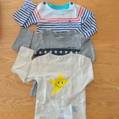 110cm 長袖Tシャツ3枚セット
