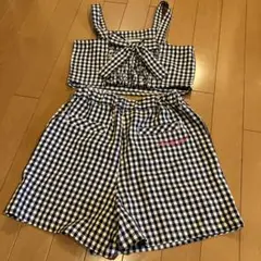 Jenny love ギンガムチェック セットアップ　140