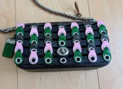 美品　COACH　コーチ　ディンキアー カラーブロック リンク レザー
