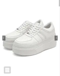 ホワイト プラットフォームスニーカー