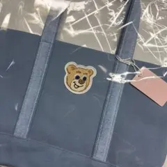 【新品未使用】FEILER オールドテディ ワッペントートバッグ ライトブルーL