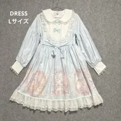 ロリィタ　ロリータ　ワンピース　猫　甘ロリ　水色　ふりふり　ハート　イベント　L
