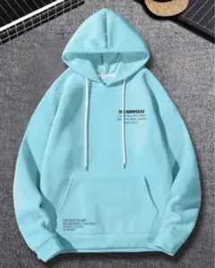 【美品】SEIN シーイン フリース フードつき スウェット パーカー 水色 L