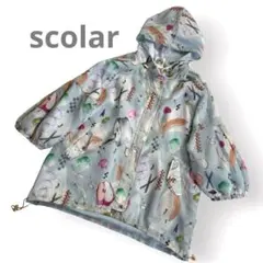 美品　スカラーscolar 長袖　ブルゾン　ジャンパー　フルーツ柄　水色　Mのサムネイル