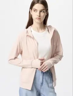 UNIQLO カットフルジップパーカ M ピンク