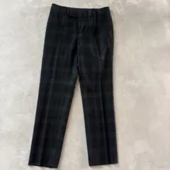 23区　グリーンネイビーチェックパンツ 38