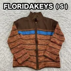【フロリダキーズ】ヴィンテージ ジップアップブルゾン ボーダーニットジャケット