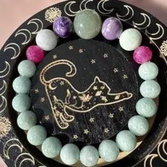 癒し お守り❣️糸魚川本翡翠 チャロアイト ルビー ミャンマー翡翠 ブレス