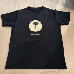 mont-bell クマの顔 半袖Tシャツ 黒