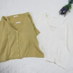 【apres jour mignon/美品】ショートカーディガン＋キャミSETのサムネイル