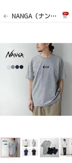 NANGA（ナンガ） エコ ハイブリッド MT ロゴTシャツ