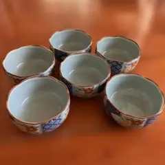 有田焼　聖山窯　小鉢6個セット 花弁型