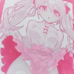 バニー 手描きイラスト アナログイラスト 色紙 オリジナルイラスト