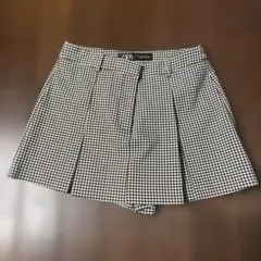 ZARA チェック　キュロット　ショートパンツ