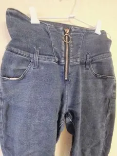 【SPRAYPREMIUM】ハイウエストスキニーデニム ダークブルー