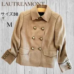 LAUTREAMONT 金ボタン ショートコート ブラウン　ダッフルコート　茶色