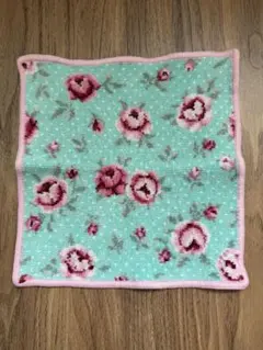 FEILER バラ柄 ハンカチ ミントグリーン
