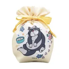 ディズニー happyくじ にゃんにゃんにゃん D賞 巾着ポーチ ルシファー