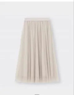 GU チュールロングスカートZ NATURAL