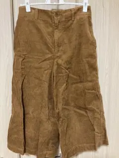 ユニクロ　ハイウエストコーデュロイワイドクロップドパンツ ブラウン　67