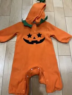 ハロウィン衣装　かぼちゃデザインロンパース