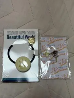 嵐 二宮和也 ヘアゴム イヤホンジャック 2点セット 黄色