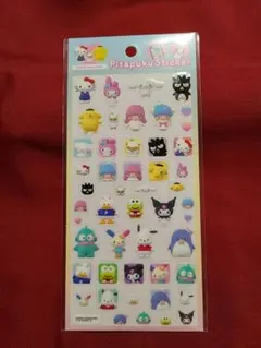 サンリオ キャラクターズ はぴだんぶい キティ ぴたぷくステッカー 転写シール