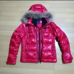 NICOLE CLUB フード付きダウンジャケット 　赤