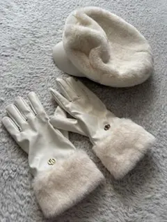 Darichホワイト手袋・帽子セット