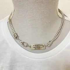 Vivienne Westwood✨プレートチェーンネックレス　シルバー