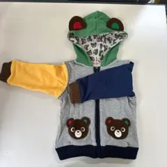 ミキハウス 90cm クマ耳付きジャケット