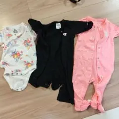 ロンパース3点セット（GAP、Champion、ピンク）
