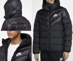 XL ナイキ ダウンジャケット ウィンドランナー パーカー 黒 ブラック