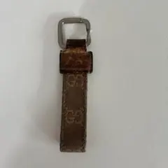GUCCI キーホルダー ブラウン キャンバス GGキャンバス キーリング