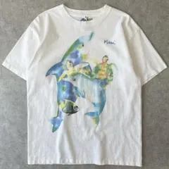 90s usa アニマルT 熱帯魚 ドルフィン アート ポーカーズ Tシャツ 90s usa アニマルT 熱帯魚 ドルフィン アート ポーカーズ Tシャツ