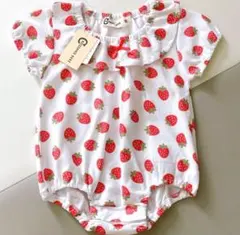 【新品未使用】CROISSANCE BEBE 苺 半袖ロンパース 70cm