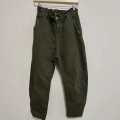 manta 様専用ZARA ハイライズバギーパンツ　カーキ