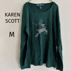 KAREN SCOTT【M】鹿モチーフ 長袖Tシャツ