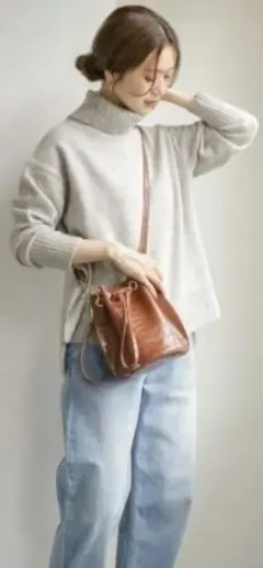 【クリーニング済】アーバンリサーチドアーズ　ハミルトンウールニット　ハイネック