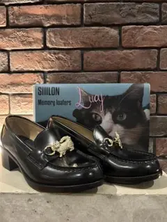 SIIILON HARUTA ローファー　24cm未使用 黒　犬×リボンモチーフ シーロン×ハルタのコラボローファー、“煌めく犬モチーフ”を