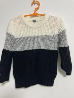 子供用　ボーダー ニットセーター 90cm