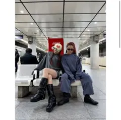 【24時間以内発送】HTH セットアップ グレー glitter sweat