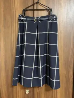 BLUE LABEL CRESTBRIDGE チェック柄スカート 38 ネイビー