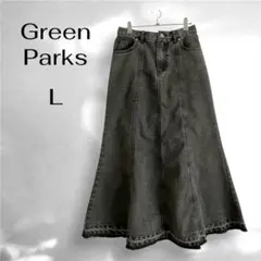 Green Parks【L】レディースデニムフレアスカート　マーメイド　黒のサムネイル