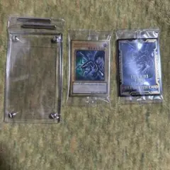 遊戯王 ステンレス2枚 ブルーアイズ、ブラックマジシャン スリーブ3枚