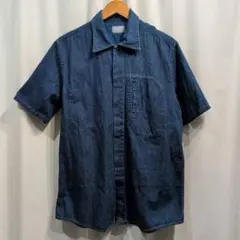 【size:3/L】BLUE BLUE ブルーブルー デニム ワークシャツ 半袖のサムネイル