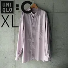 UNIQLO:C ブロードオーバーサイズシャツ パープル XL