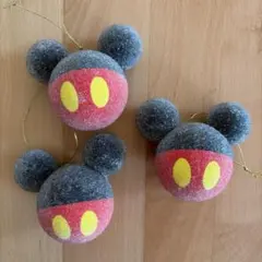 Disney 미키 마우스 クリスマスオーナメント 3個セット