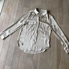 ベージュ 長袖 シャツ XS