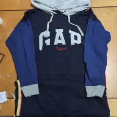GAP フード付きパーカーワンピースネイビー/グレー